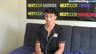 Casted muscled latin jerking for sperm